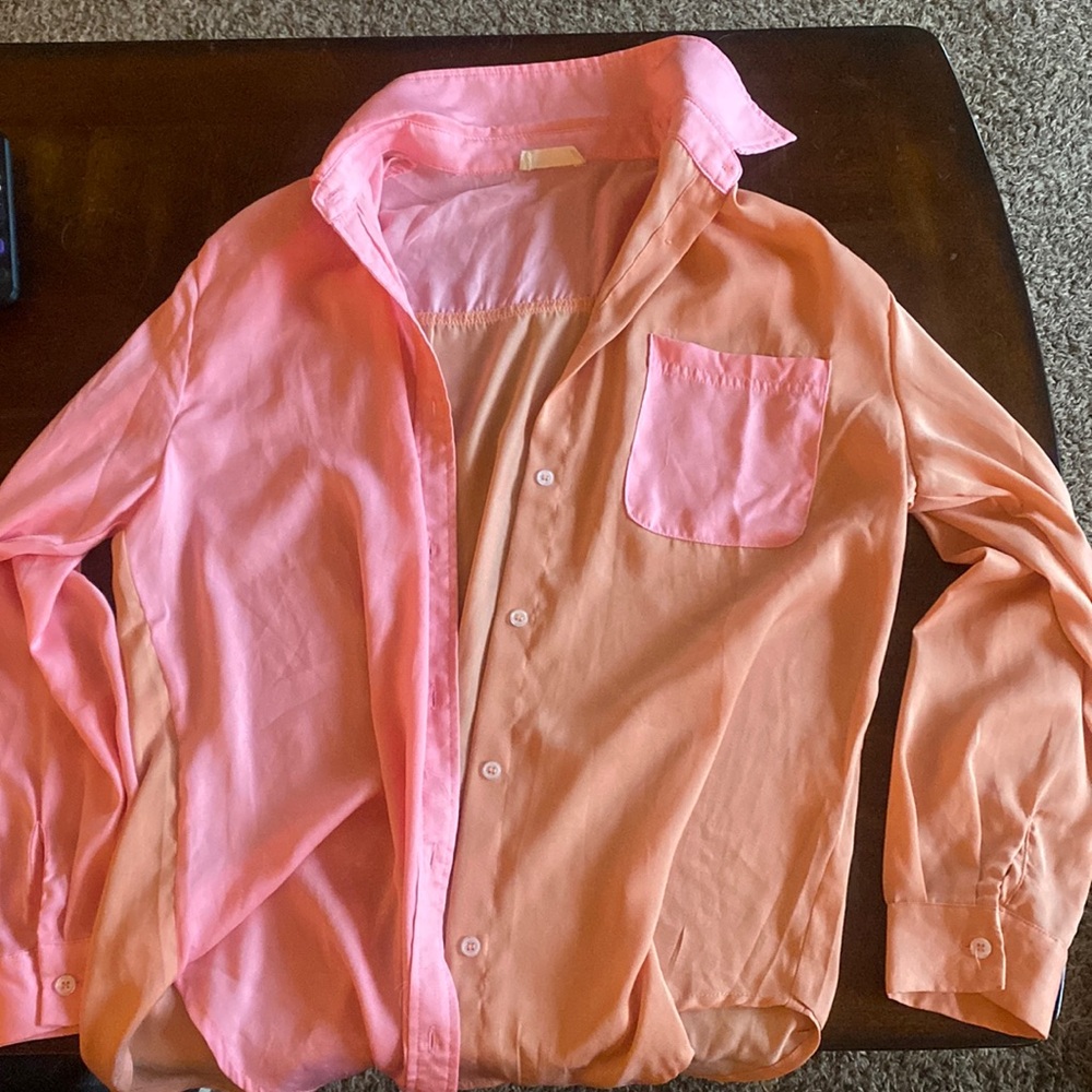 satin button up